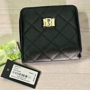Badgley Mischka Black Quilted Coin Purse